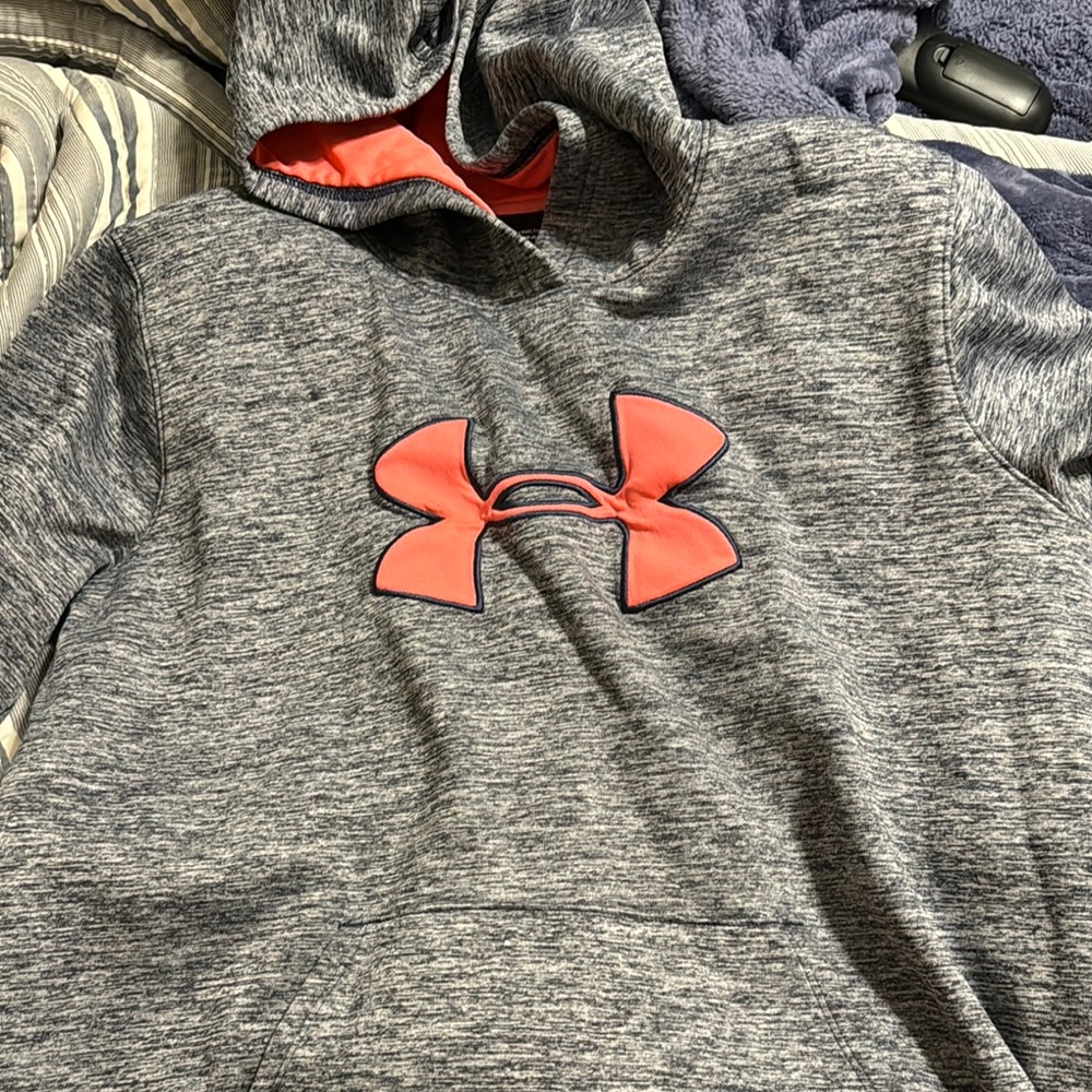 Under Armour Gray and Pink Hoodie